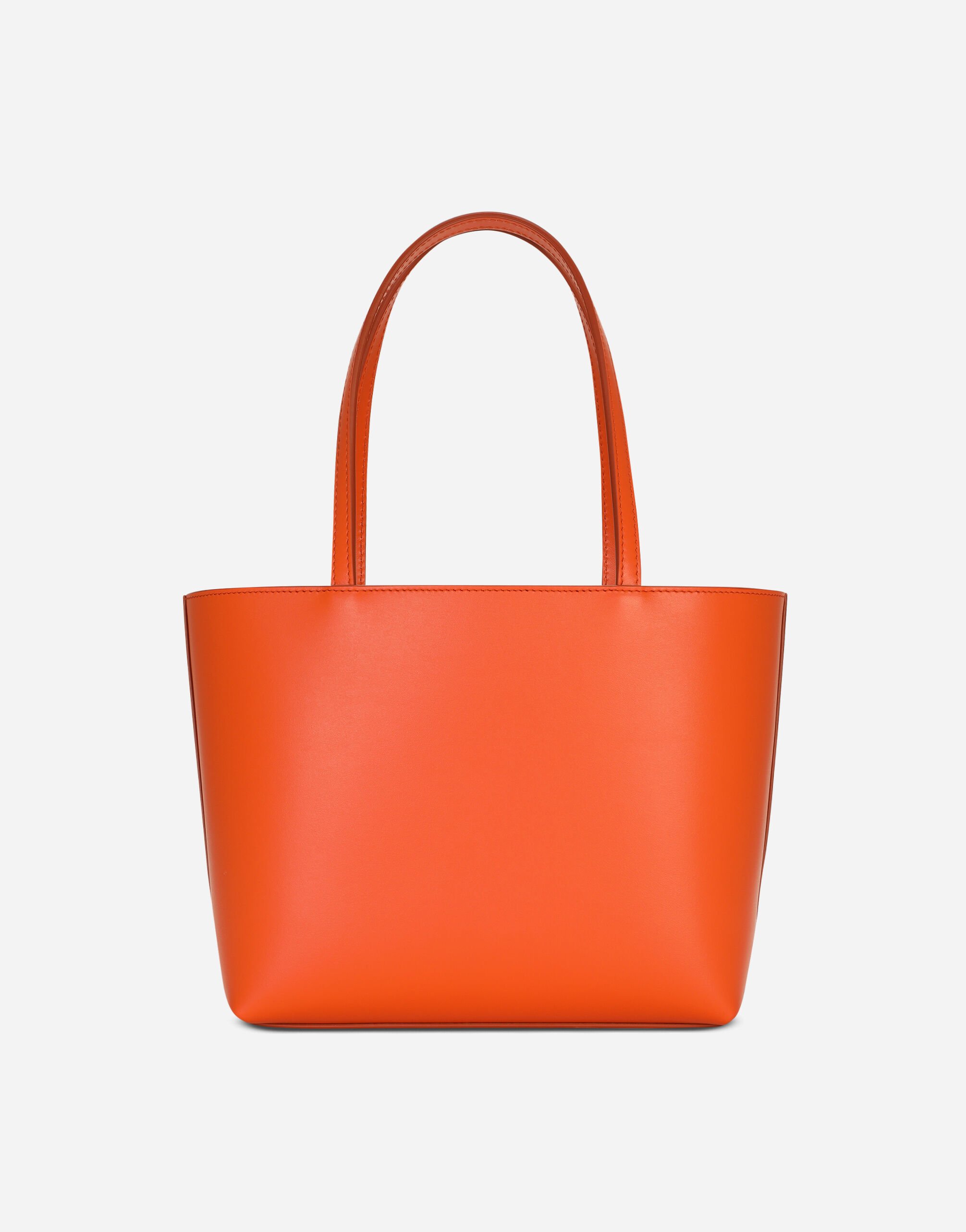 Cabas logo DG petit format en cuir de veau en Orange pour femme Dolce Gabbana