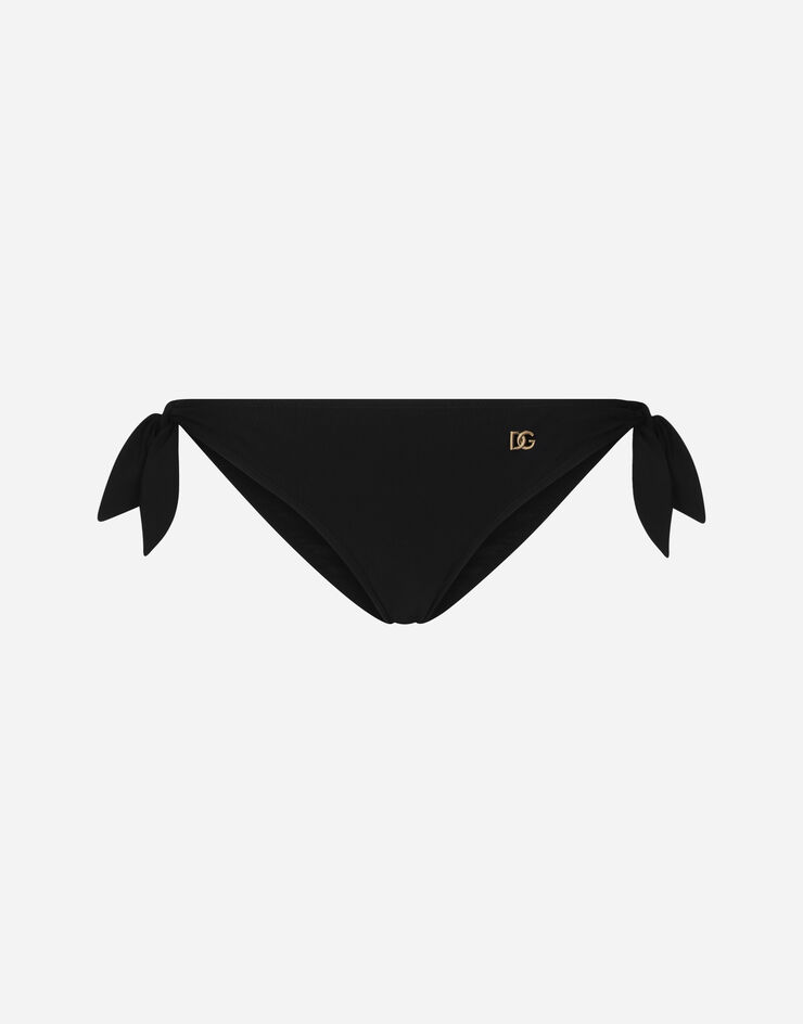 Dolce & Gabbana サイドリボンビキニボトム ブラック O2A06JONO12