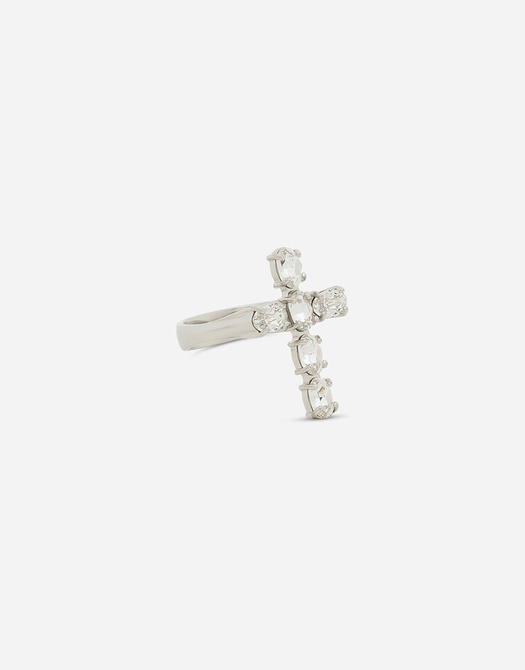 Dolce & Gabbana Ring mit Kreuz aus Strass „DNA“ Kristall WRQ1D1W1111