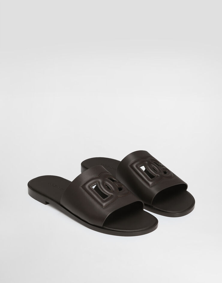 Dolce & Gabbana Calfskin sliders Brown A80397AO602