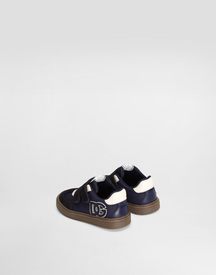 Dolce & Gabbana Low-Top-Sneakers DG Original aus Leder und Nylon Blau DN0205A4278