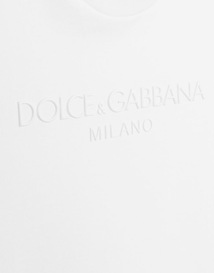 Dolce & Gabbana Rundhals-T-Shirt mit Print Dolce&Gabbana Weiss G8PQ0ZHU7MA