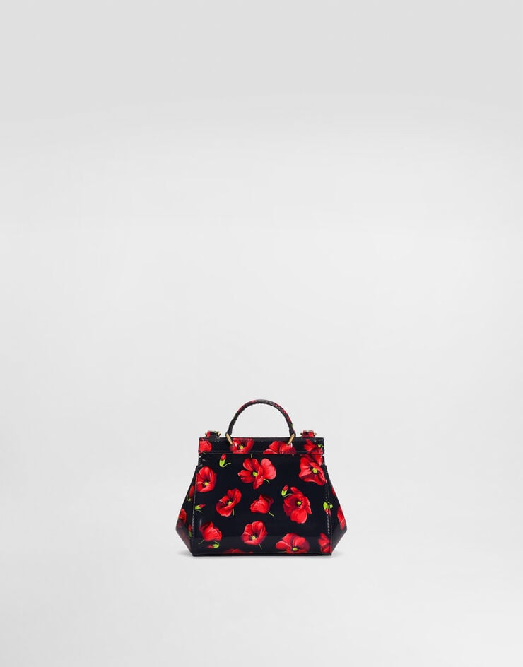 Dolce & Gabbana Sicily shoulder and crossbody bag in poppy-print patent leather Dolce & Gabbana Sicily shoulder and crossbody bag in poppy-print patent leather EB0003A0563