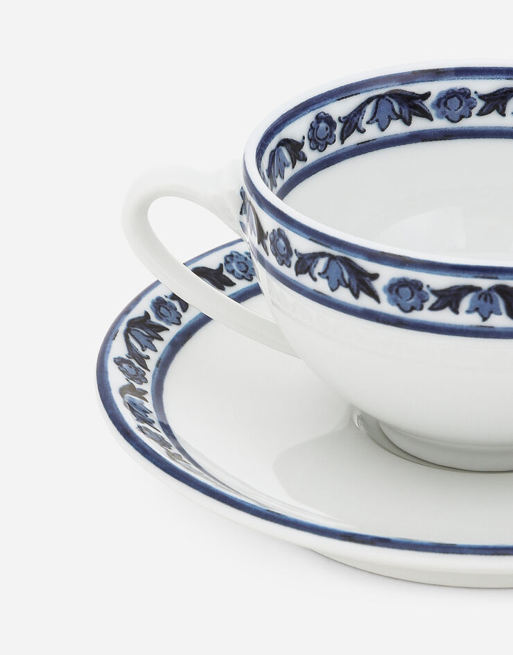 Dolce & Gabbana 2er-Set Espressotassen mit Untertasse aus Porzellan Mehrfarbig TC0S12TCALI