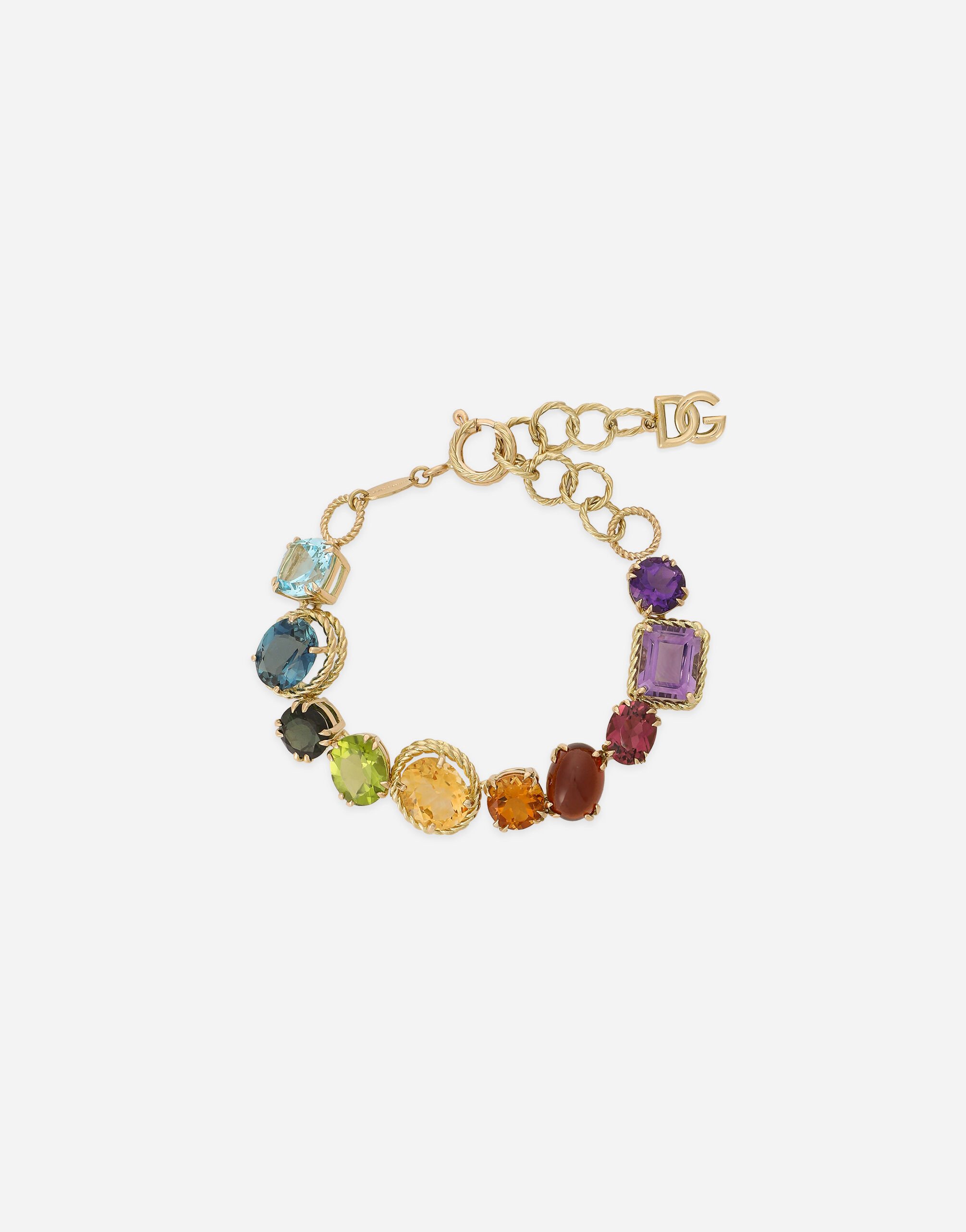 Dolce & Gabbana Bracelet with multi-colored gems Gold WAMR1GWMIX1