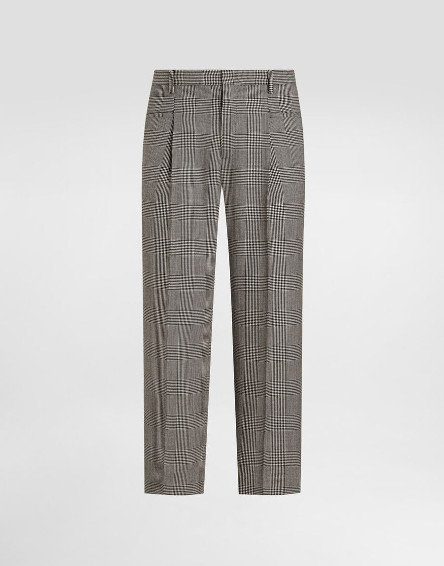 Glen plaid trousers