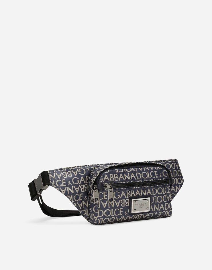 Dolce & Gabbana Small coated jacquard belt bag Blue BM2218AJ705
