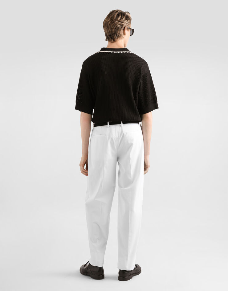 Dolce & Gabbana Cotton polo shirt Dolce & Gabbana Cotton polo shirt Black GXZ63ZJBCFM