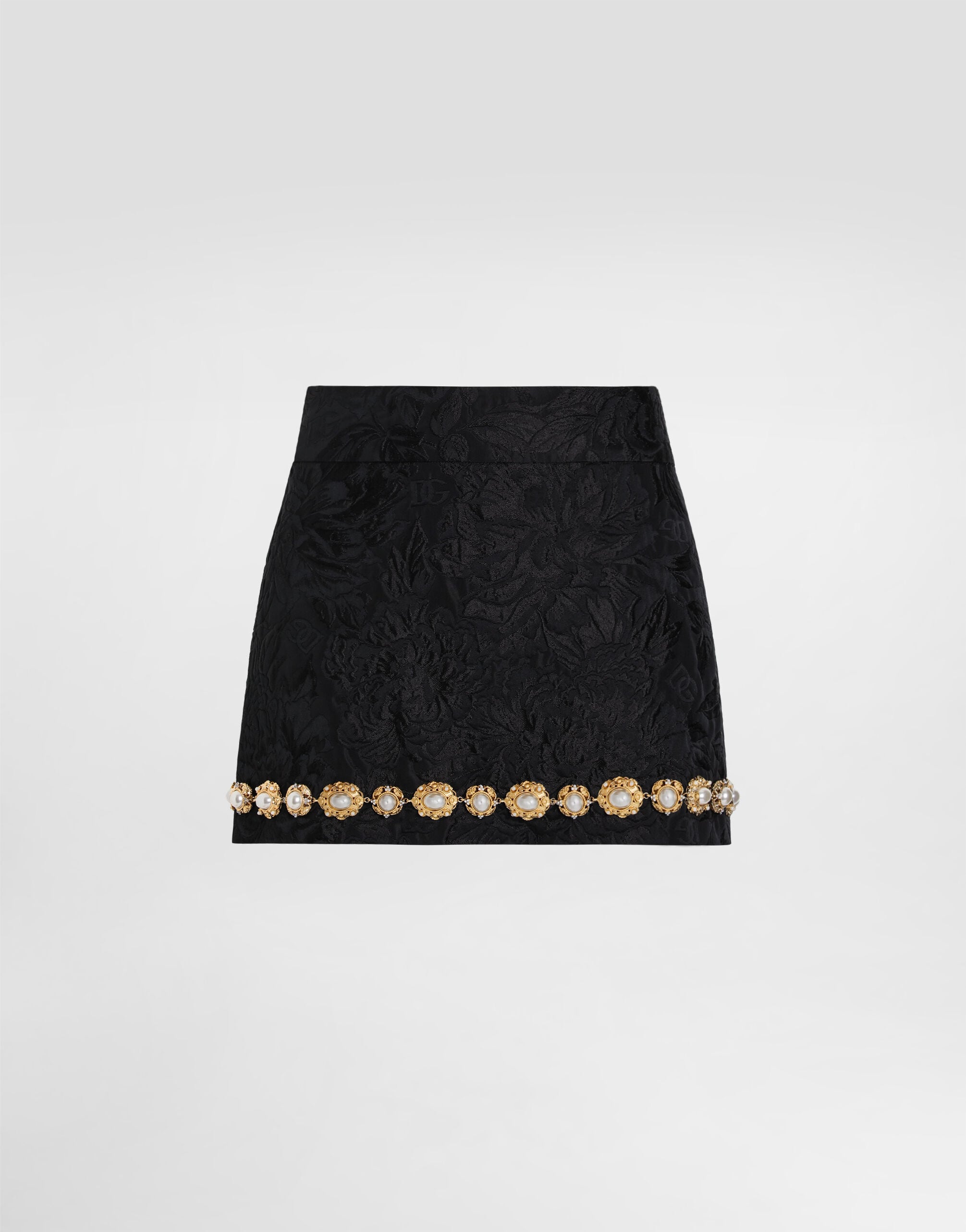Blackのウィメンズ Brocade miniskirt | Dolce&Gabbana®