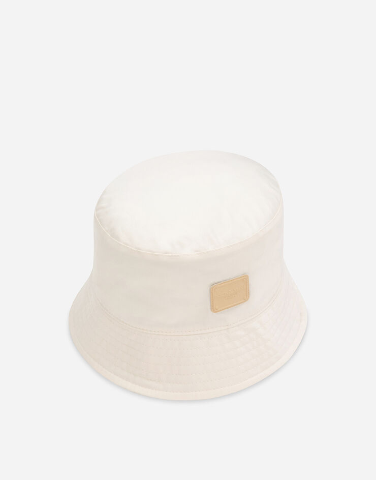 Dolce & Gabbana Bucket hat with branded tag Beige GH878AFUFJR