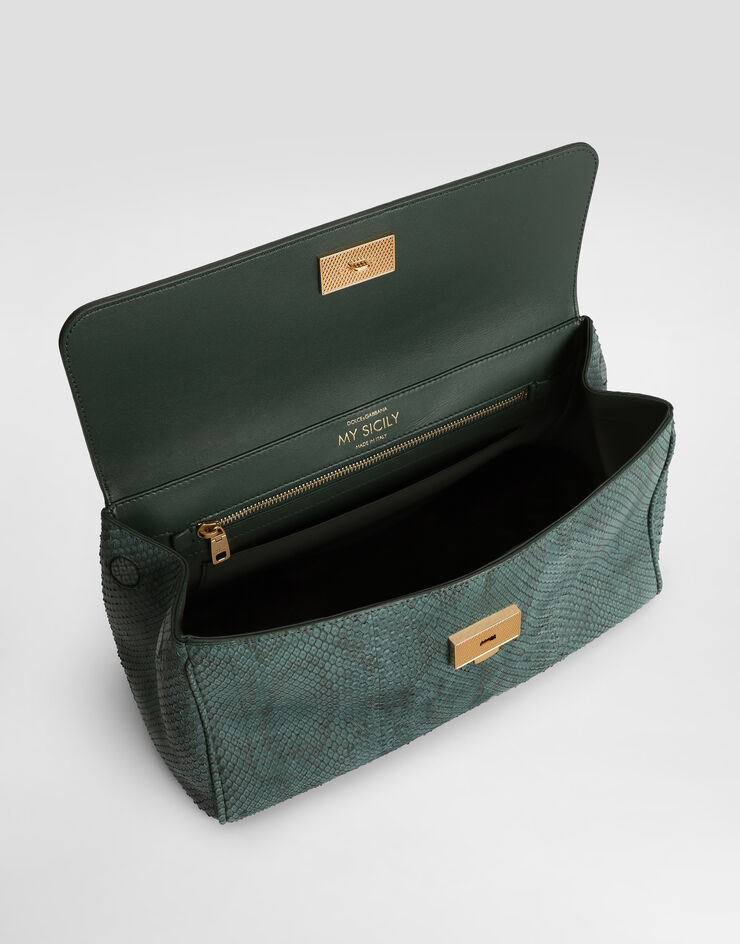 Dolce & Gabbana Medium My Sicily handbag in python Dolce & Gabbana Medium My Sicily handbag in python Green BB7782B2X45
