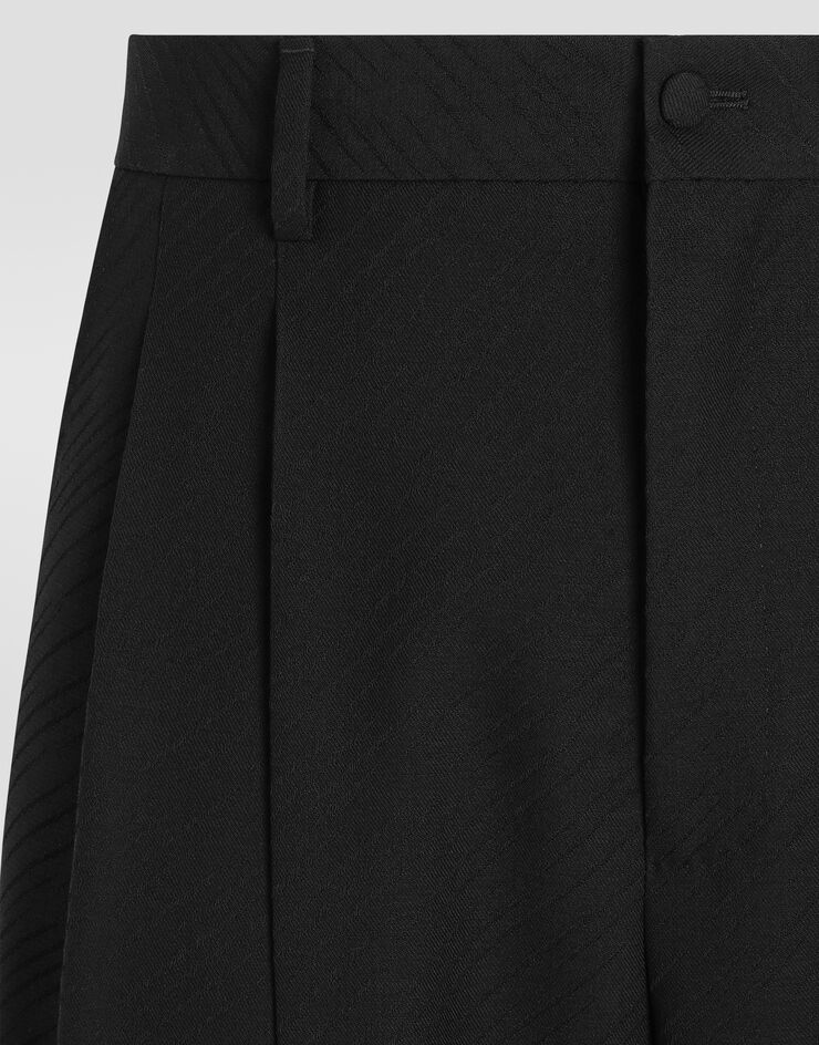 Dolce & Gabbana pantalones en jacquard de lana Dolce & Gabbana pantalones en jacquard de lana Negro GP16OTFJ2CN