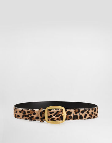 Dolce & Gabbana Calf belt with leo print Dolce & Gabbana Calf belt with leo print Print BE4609AV769