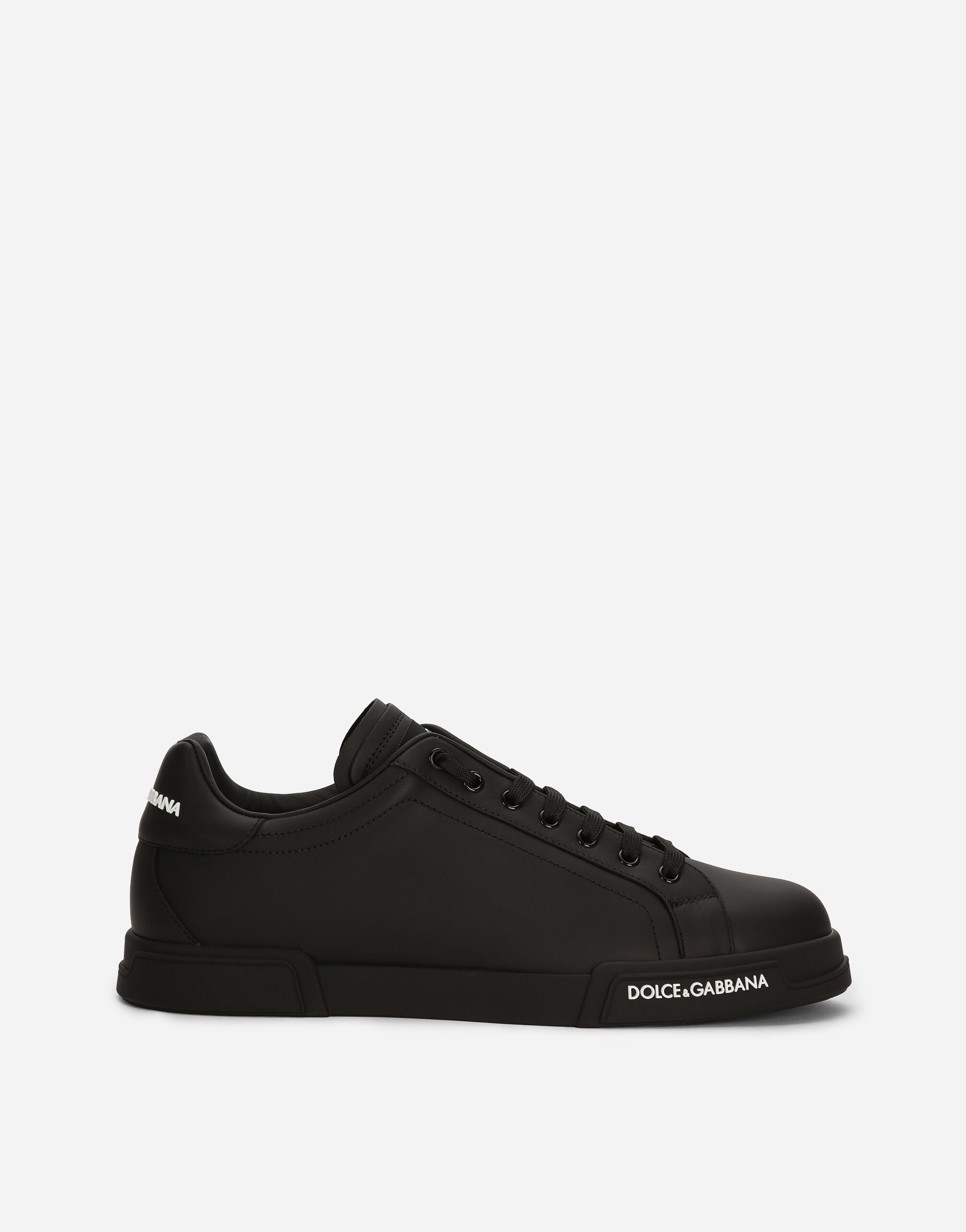 Dolce & Gabbana Sneaker Portofino aus kalbsnappaleder Schwarz CS1772AT390