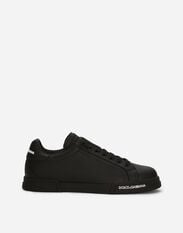 Dolce & Gabbana Calfskin nappa Portofino sneakers Black/Silver CS1863AO223