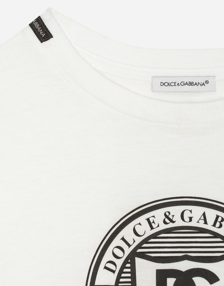 Dolce & Gabbana T-shirt en jersey à logo DG Blanc L4JTHVG7NXE