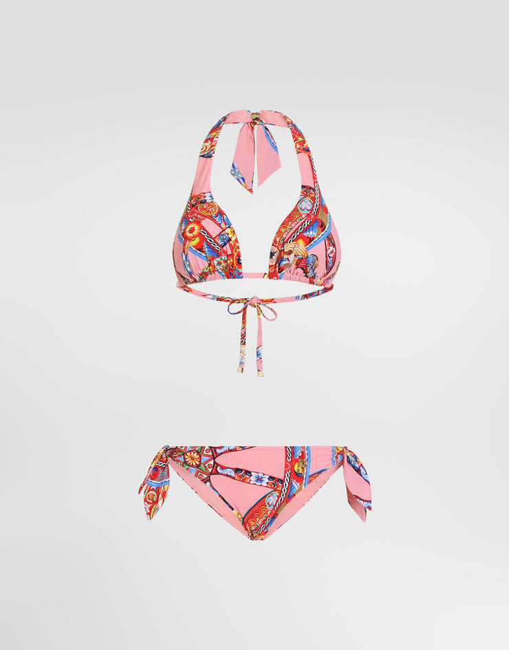 Dolce & Gabbana Carretto-print triangle bikini Dolce & Gabbana Carretto-print triangle bikini Multicolor O8A54JON0KG