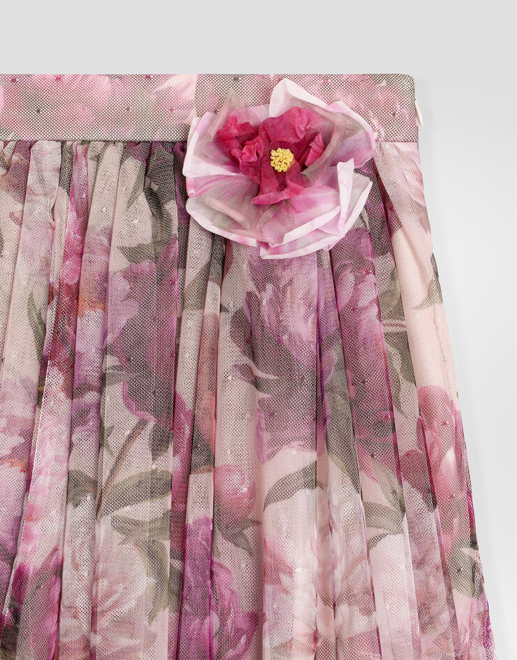 Dolce & Gabbana Peony-print tulle skirt Dolce & Gabbana Peony-print tulle skirt Multicolor L56I19G7QZW