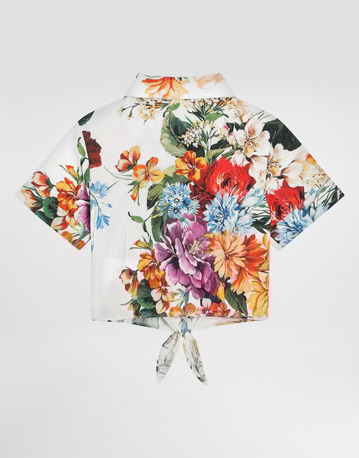 Dolce & Gabbana Bluse aus Popeline mit Blumenprint Drucken L54S05HS5TV