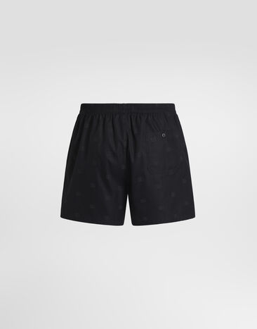 Dolce & Gabbana Logo-print poplin boxer shorts Dolce & Gabbana Logo-print poplin boxer shorts Multicolor M3A12THS5T7