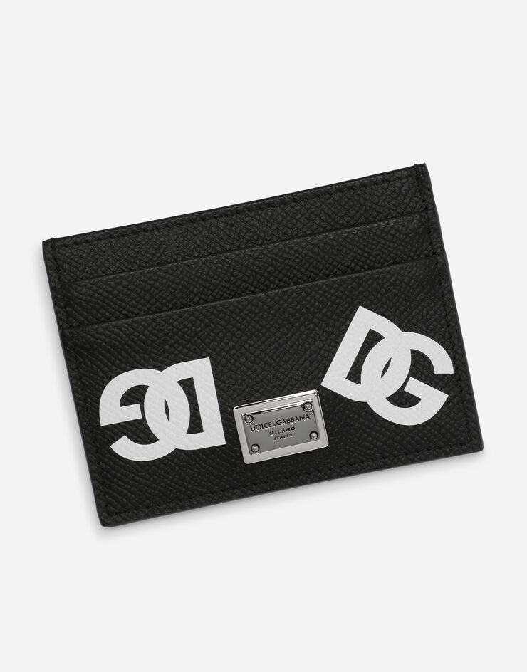 Dolce & Gabbana Calfskin card holder with all-over DG print Multicolor BP0330AG256