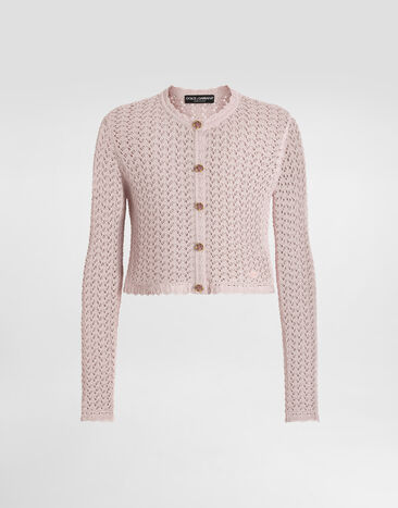 Dolce & Gabbana Viscose cardigan Pink FXVC9ZJGMG7