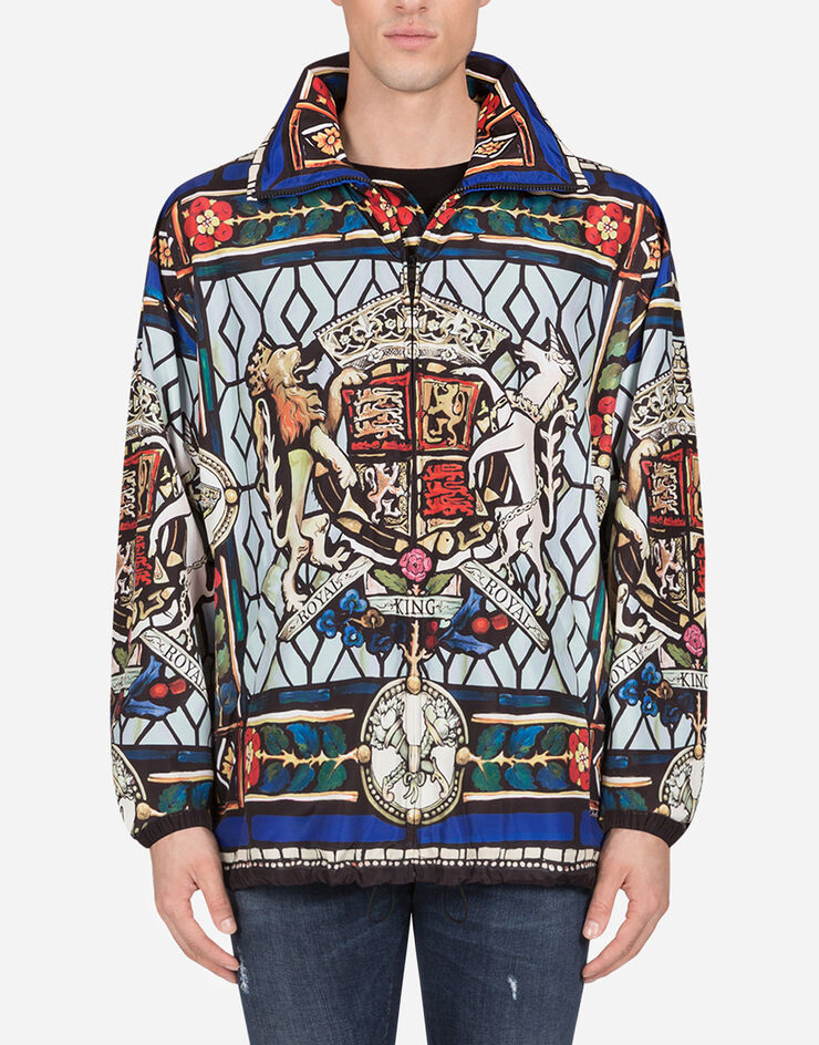Dolce & Gabbana NYLON JACKET WITH STAINED GLASS WINDOW STYLE PRINT MULTICOLORED G9QW9TG7VDL