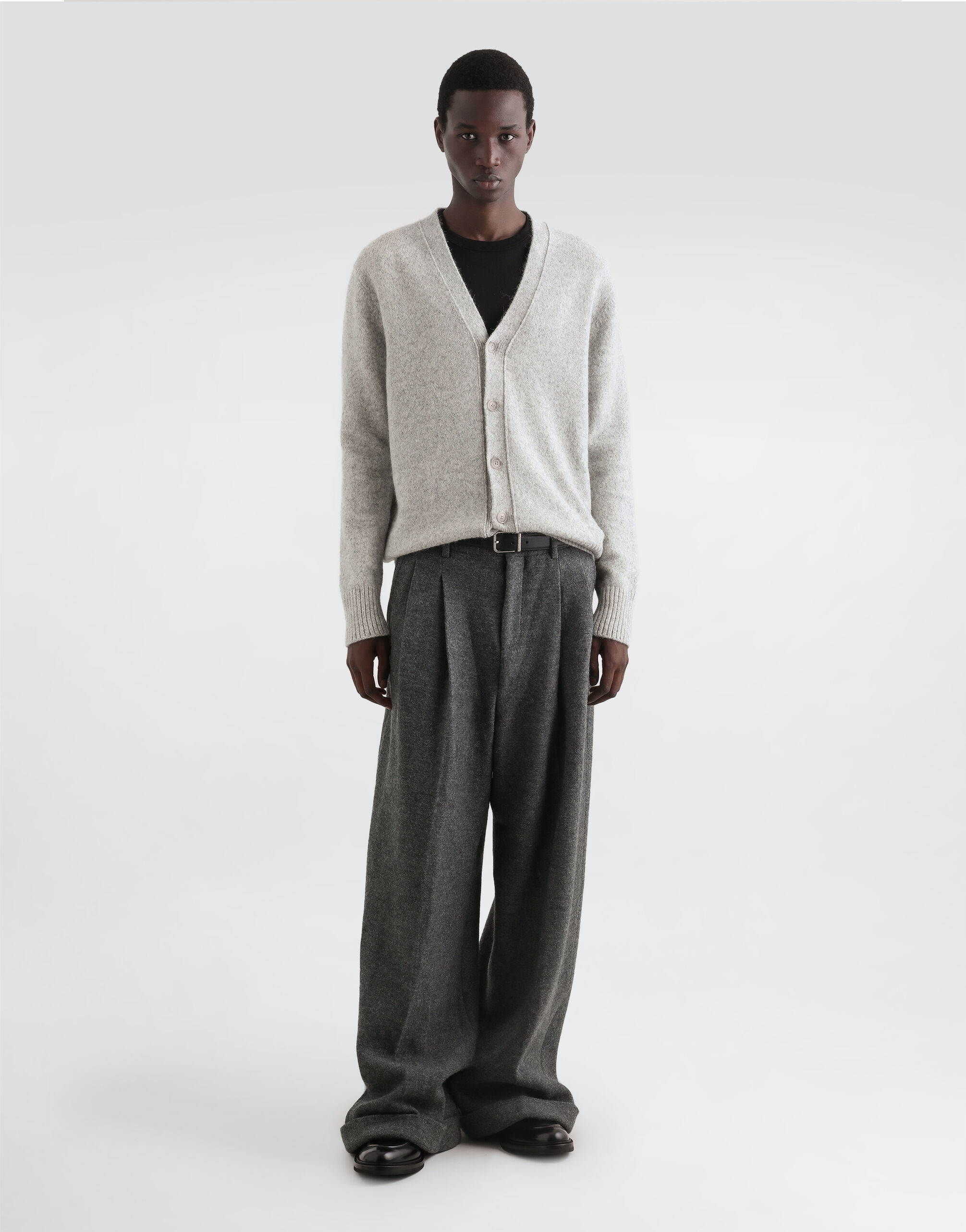 Cardigan with buttons in Grey for Men | Dolce&Gabbana® US