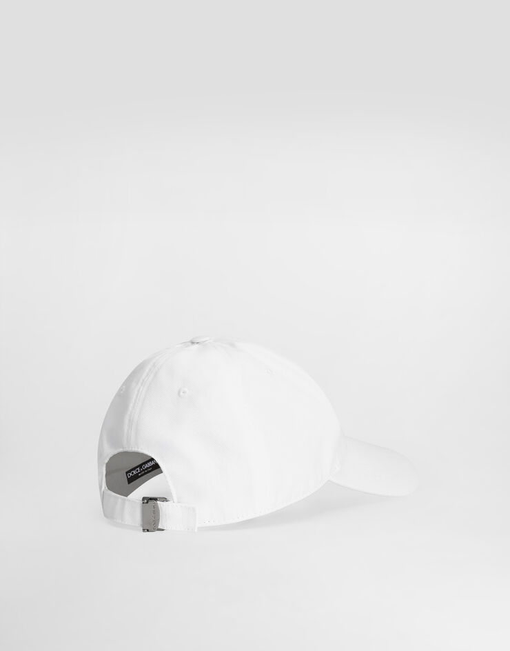 Dolce & Gabbana Cappello baseball in drill di cotone Dolce & Gabbana Cappello baseball in drill di cotone Bianco GH590ZGK064