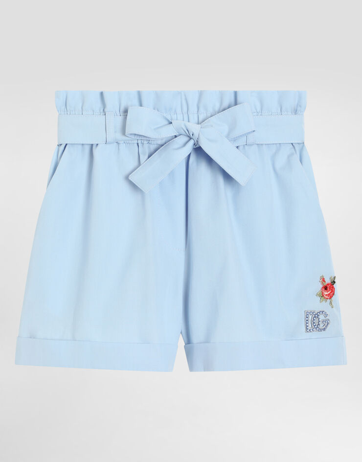 Dolce & Gabbana Poplin shorts Azure L53Q38FU5Y4
