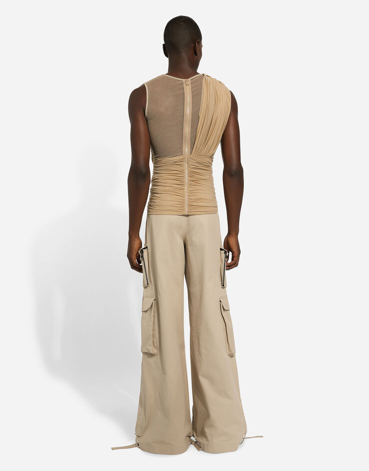 Dolce & Gabbana Cargohose aus Baumwollgabardine Beige GP088TFU60X