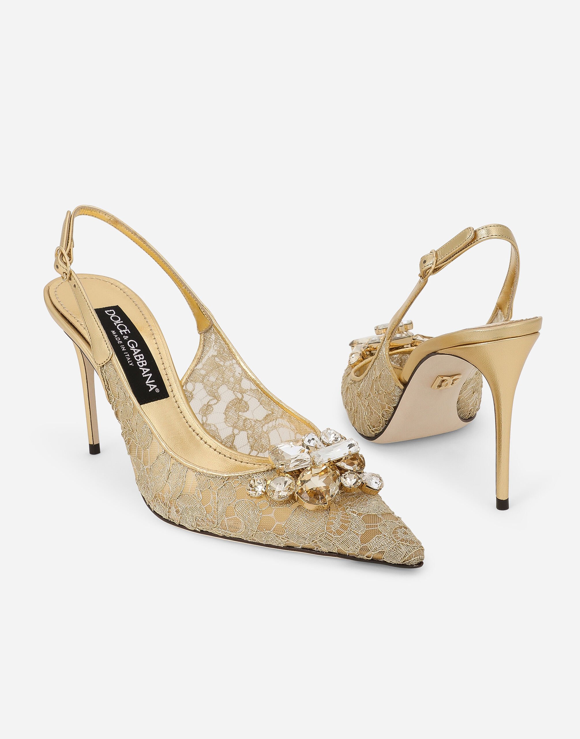 Dolce gabbana gold shoes hot sale