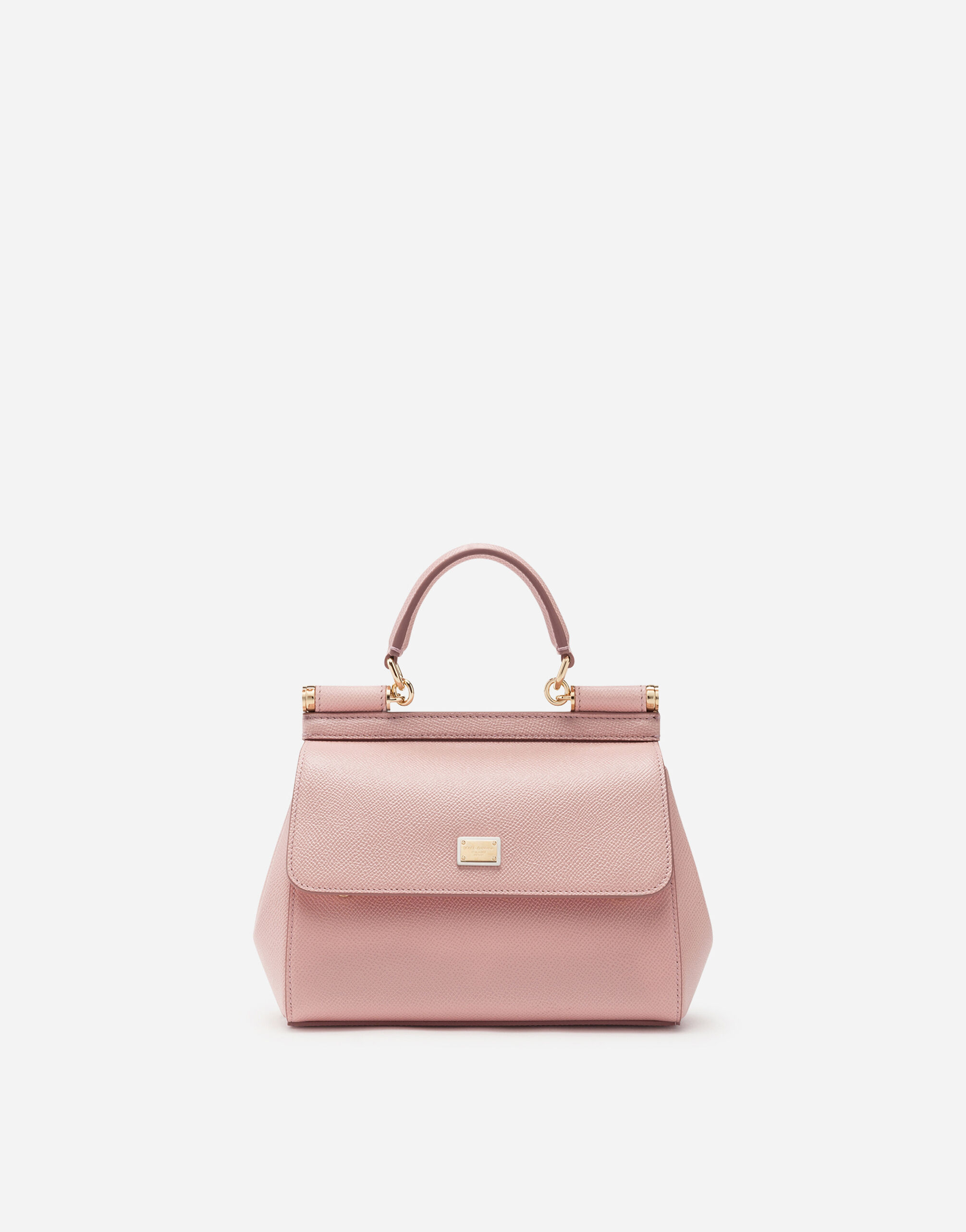 Petit sac Sicily en cuir de veau dauphine en Rose pour pour femme