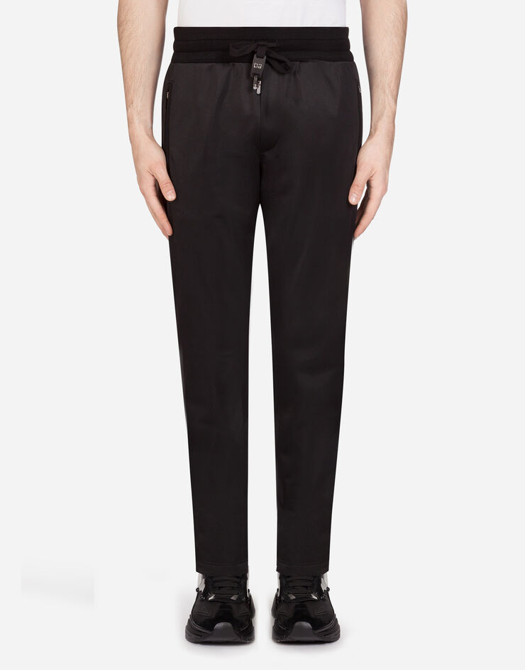Dolce & Gabbana Jogging pants with patch NERO GYRLATHU7B7