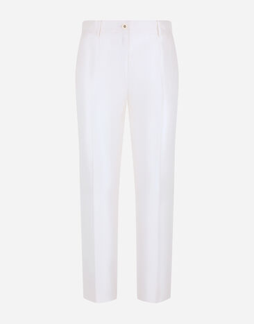 Dolce & Gabbana Tailored mikado silk pants Green BB7158AW437