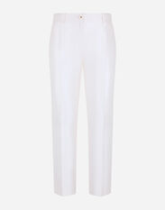 Dolce & Gabbana Pantaloni sartoriali in mikado di seta Stampa FTC3HTHS5Q0