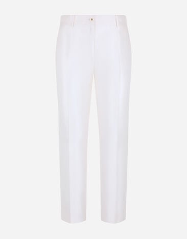 Dolce & Gabbana Классические брюки из шелка микадо принт FTC3HTHS5Q0