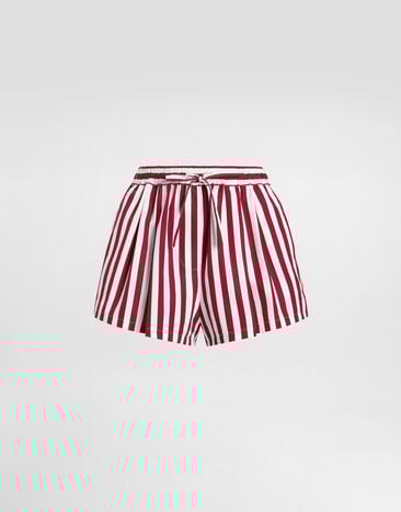 Dolce & Gabbana Striped poplin culottes shorts Multicolor FTDMDTFR527
