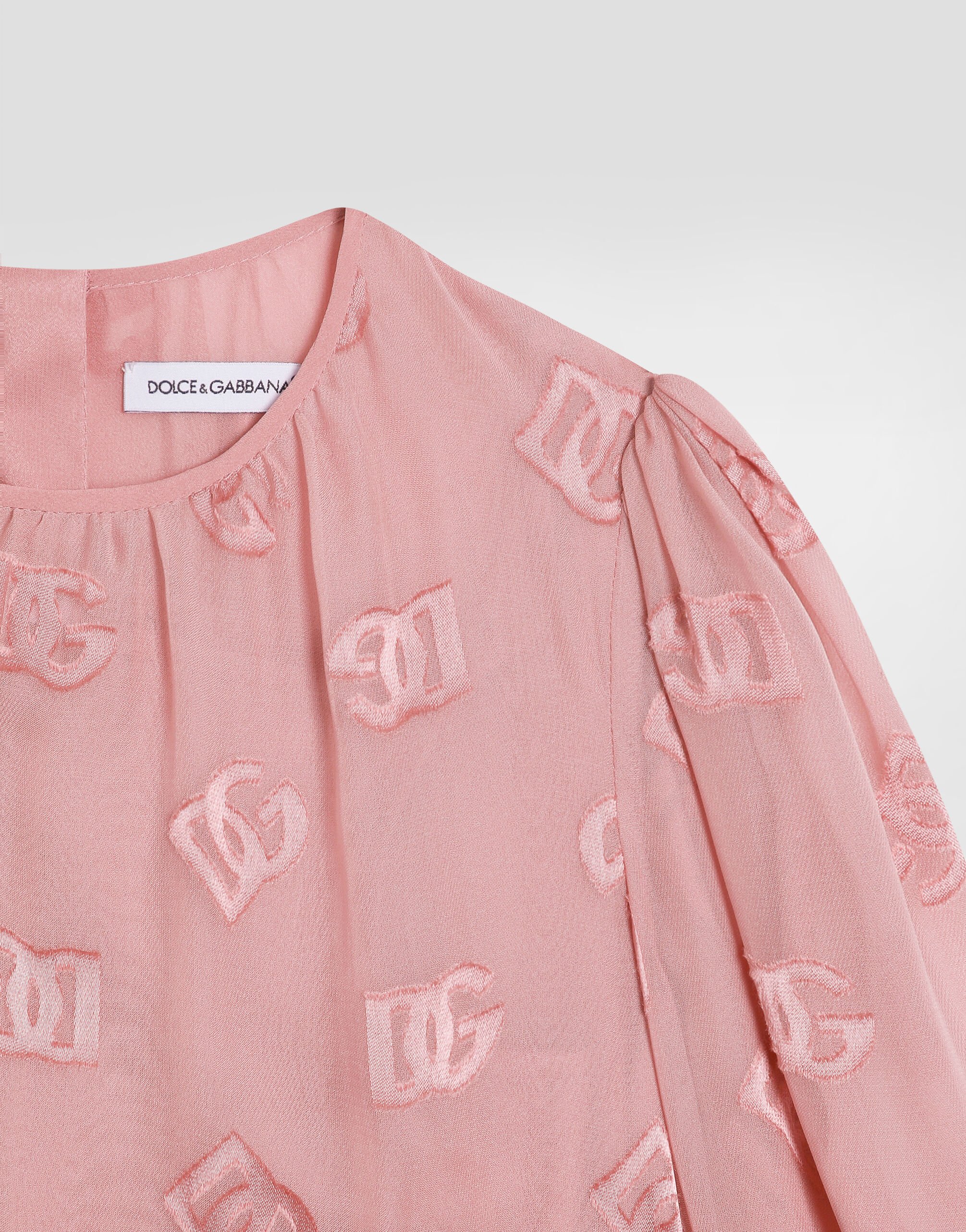 Dolce & Gabbana ★ Pink DGロゴ ショートドレス ★ 8-10Y DOLCE & GABBANA Kids Dress Pink Heart Embroidery Shift s