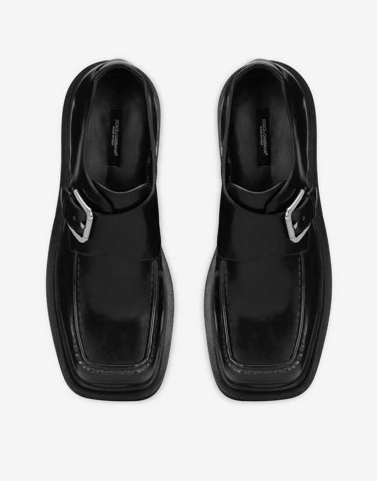 Dolce & Gabbana حذاء بسوار من جلد عجل أسود A10792A1203