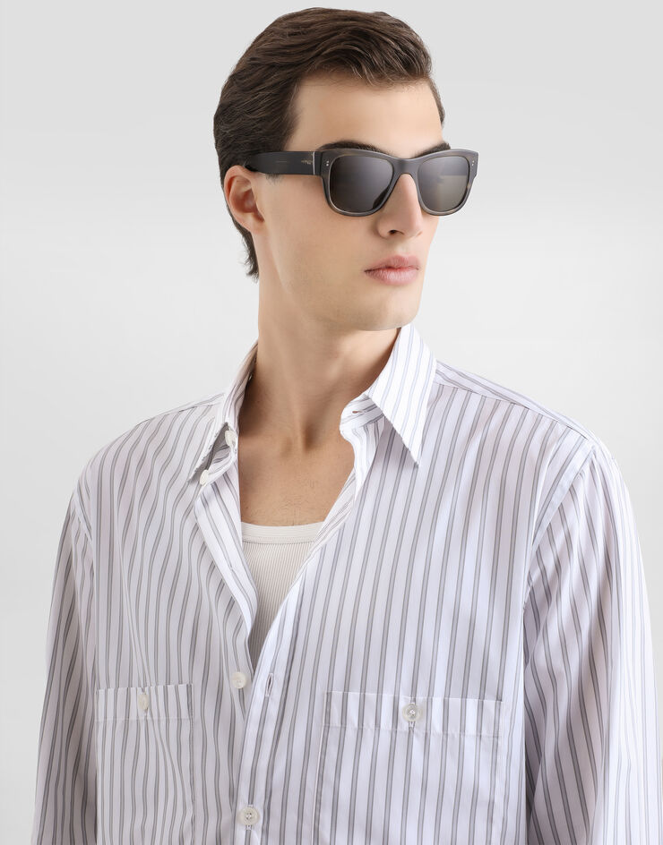 Dolce & Gabbana Striped poplin martini shirt Multicolor G5OC7TFR5Z6