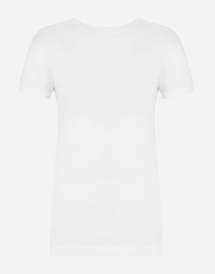 Dolce & Gabbana Short-sleeved jersey t-shirt White F8H32TG7TLC