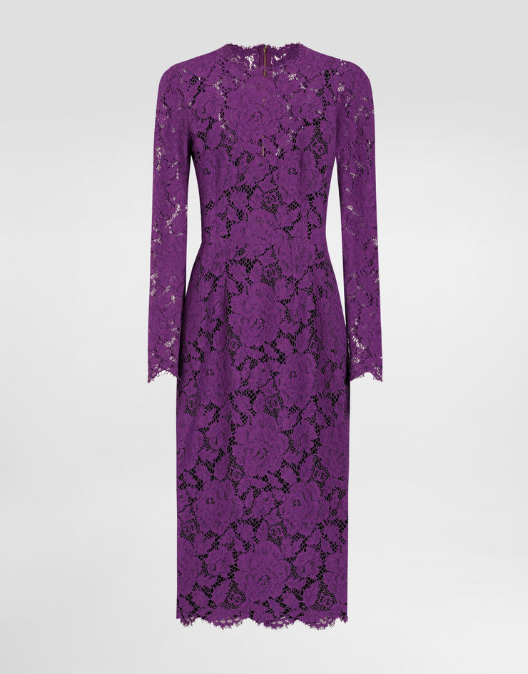 Dolce & Gabbana Cordonetto lace sheath dress Purple F6M0DTHLM7L