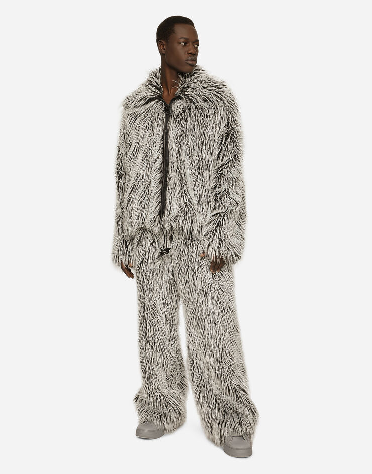 Dolce&Gabbana Reversible nylon and faux fur jacket Multicolor G9AQGTHUMS6