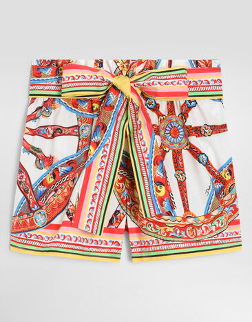 Dolce & Gabbana Carretto-print poplin shorts Multicolor L53Q60FI5O4