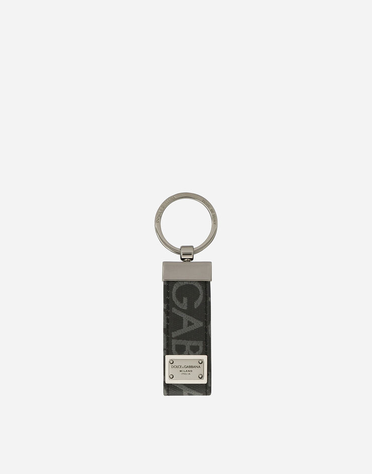 Dolce & Gabbana Coated jacquard fabric keychain Multicolor BP1371AJ705