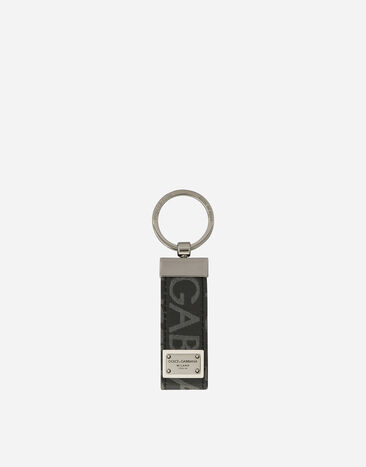 Dolce & Gabbana Porte-clés en jacquard enduit Noir BP0330AW576