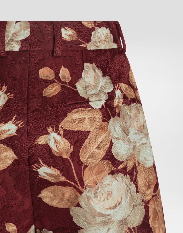 Dolce & Gabbana Vintage rose-print brocade shorts Print FTDCITFSTBR