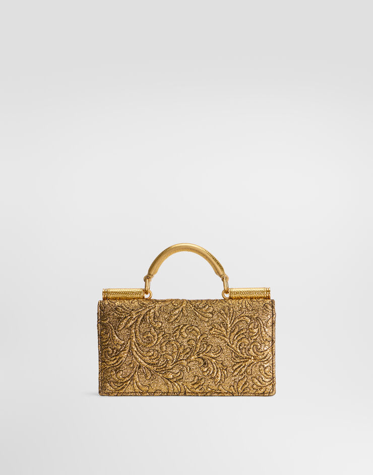 Dolce & Gabbana Phone bag in brocade Gold BI3280A0848