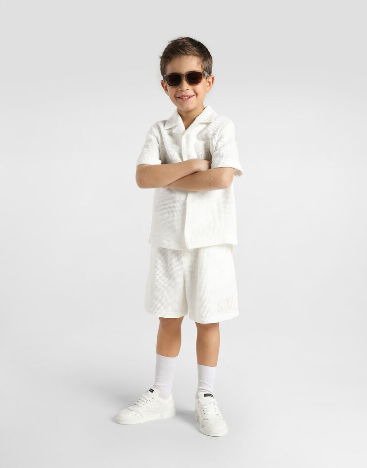 Dolce & Gabbana Cotton waffle shirt White L44S76FU628